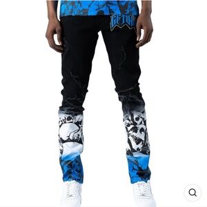 MAX DENIM (BLACK AND BLUE